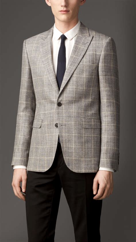 mens burberry check blazer|Burberry men's jacket discount.